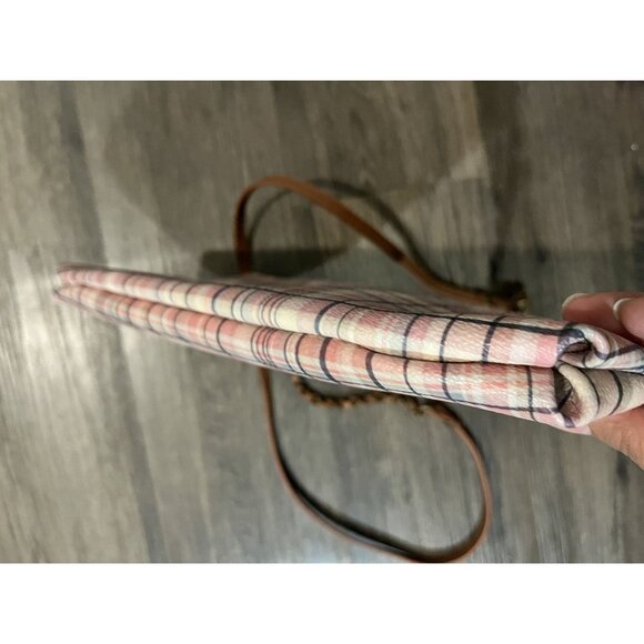 Womens Elliott Lucca Artisan Plaid Printed Clutch Crossbody Bohemian‎ - Picture 6 of 7